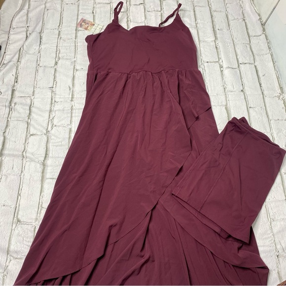 Halara Breezeful™ Backless High Low 2-Piece Side Pocket Flowy Midi Casual dress - Picture 3 of 8